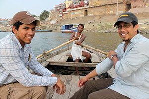 John Espinoza in India Ganges River